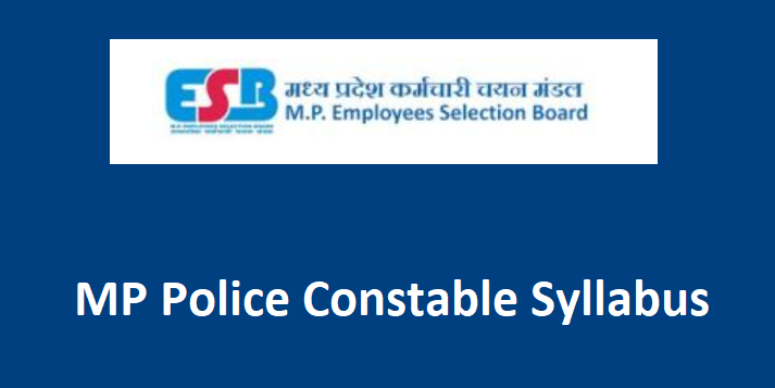 MP Police Constable Syllabus 2025